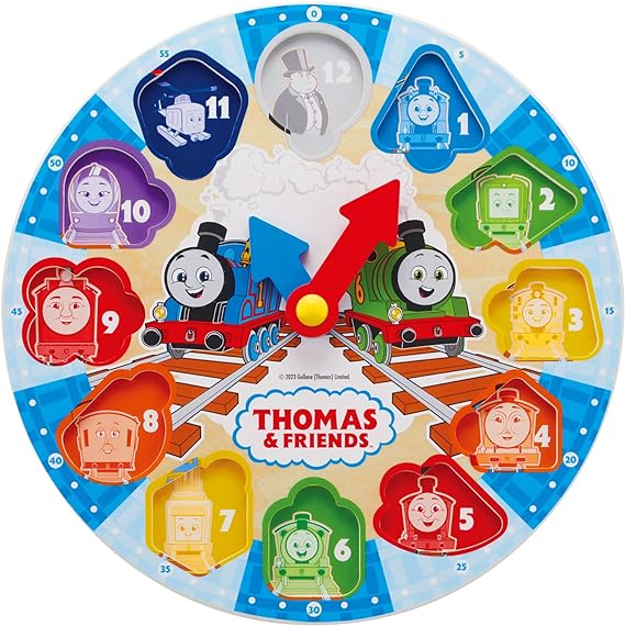 《清貨- 日本限定出售》- Thomas & Friends wooden clock pegboard 木製時鐘拼板