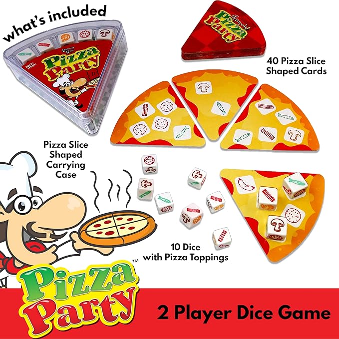 💥美國直送- University Games Pizza Party Dice Game 輕便遊戲💥
