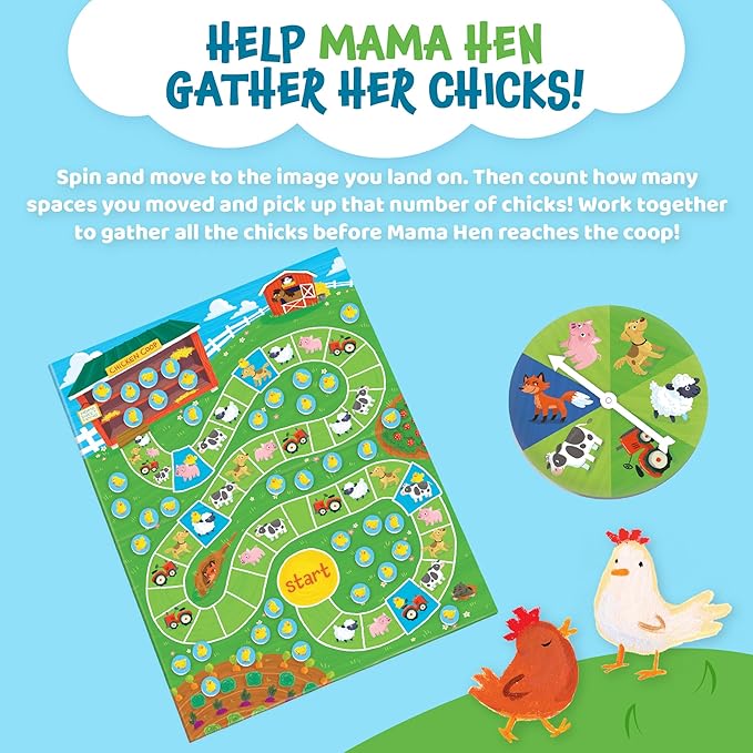 💥美國得奬遊戲- Peaceable Kingdom Count Your Chickens 幼兒合作遊戲💥