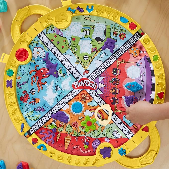 💥美國直送 - Play-Doh Fold & Go Playmat Starter Set 可摺疊遊戲墊泥膠套裝💥