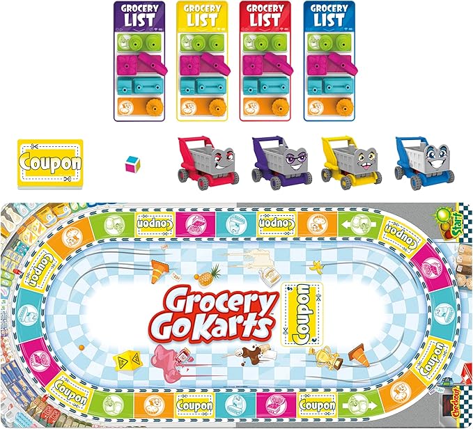 💥美國直送- Hasbro Grocery Go Karts Board Game 購物車棋盤遊戲💥