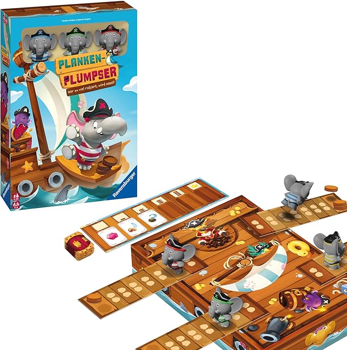 💥德國直送-Ravensburger Planken-Plumpser 大象海盜行木板遊戲💥