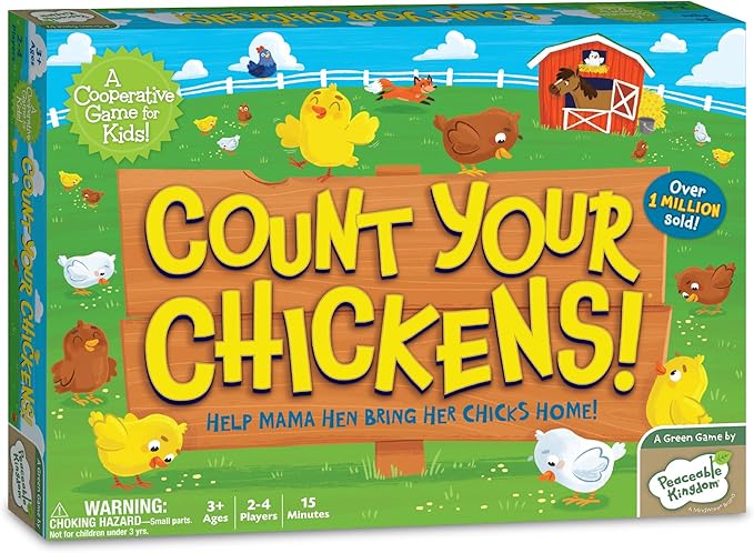 💥美國得奬遊戲- Peaceable Kingdom Count Your Chickens 幼兒合作遊戲💥