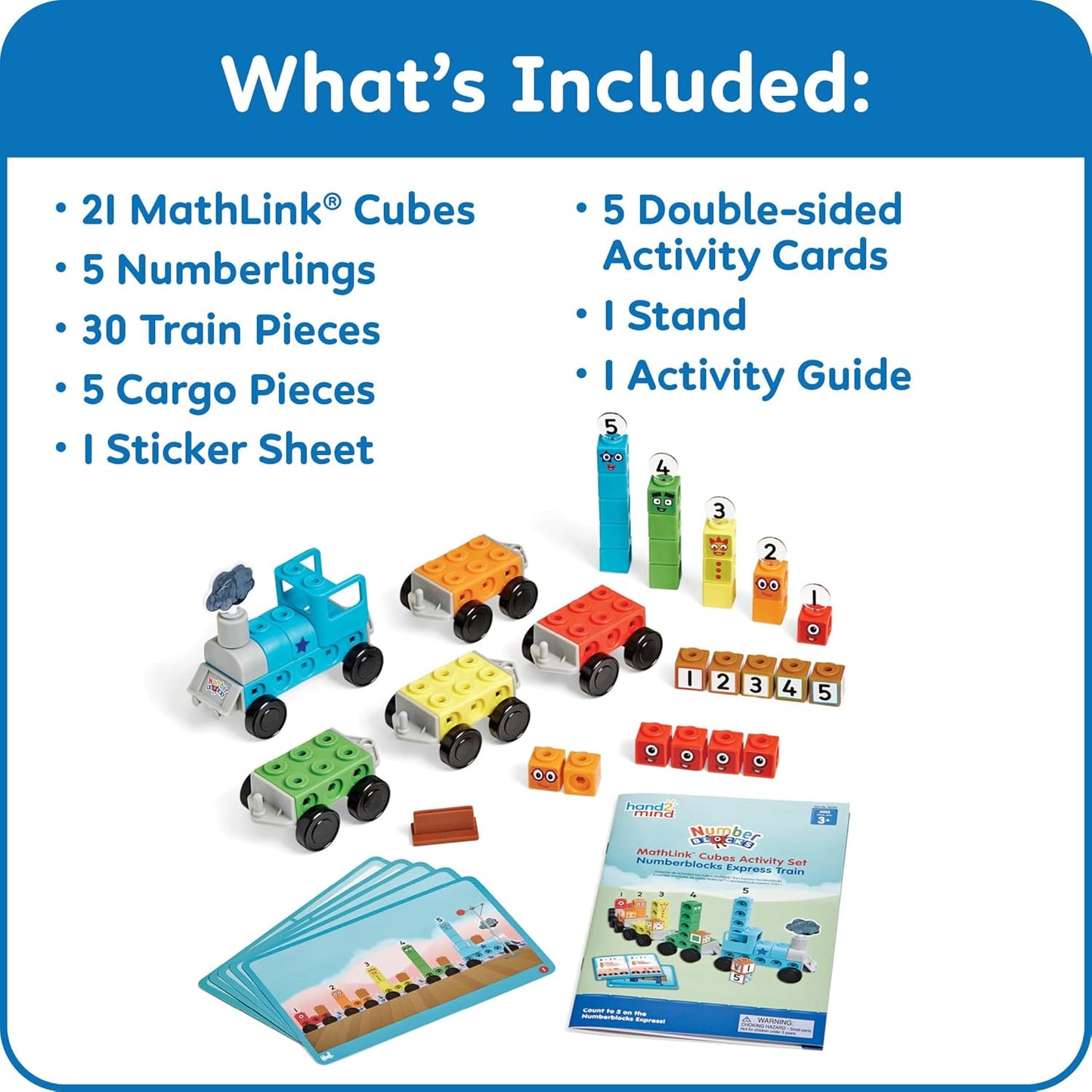 🚂美國直送- hand2mind Numberblocks Express Train MathLink Cubes 活動套裝🚂