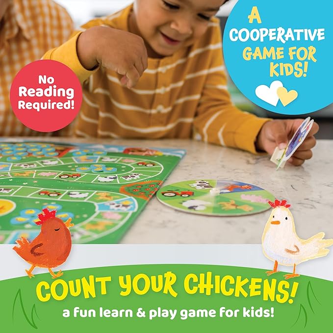 💥美國得奬遊戲- Peaceable Kingdom Count Your Chickens 幼兒合作遊戲💥