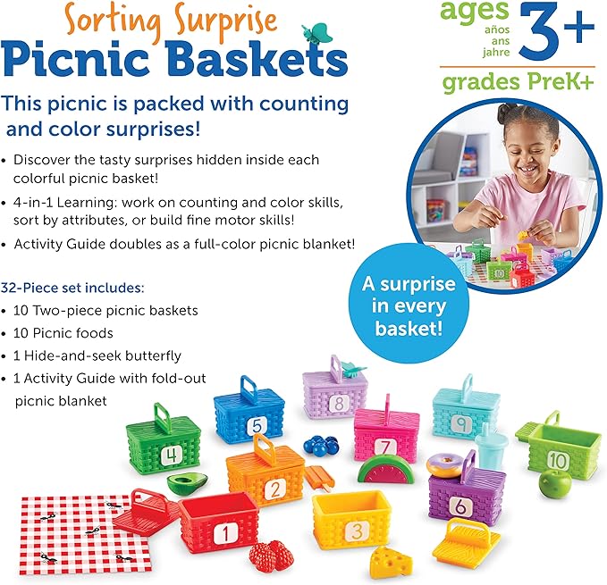 💥<美國直送> Learning Resources 野餐籃遊戲 Picnic Basket Sorting💥