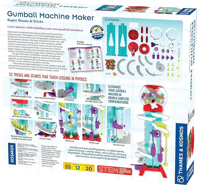 💥美國得獎品牌- Thames & Kosmos Gumball Machine Maker Lab 自制扭糖機💥