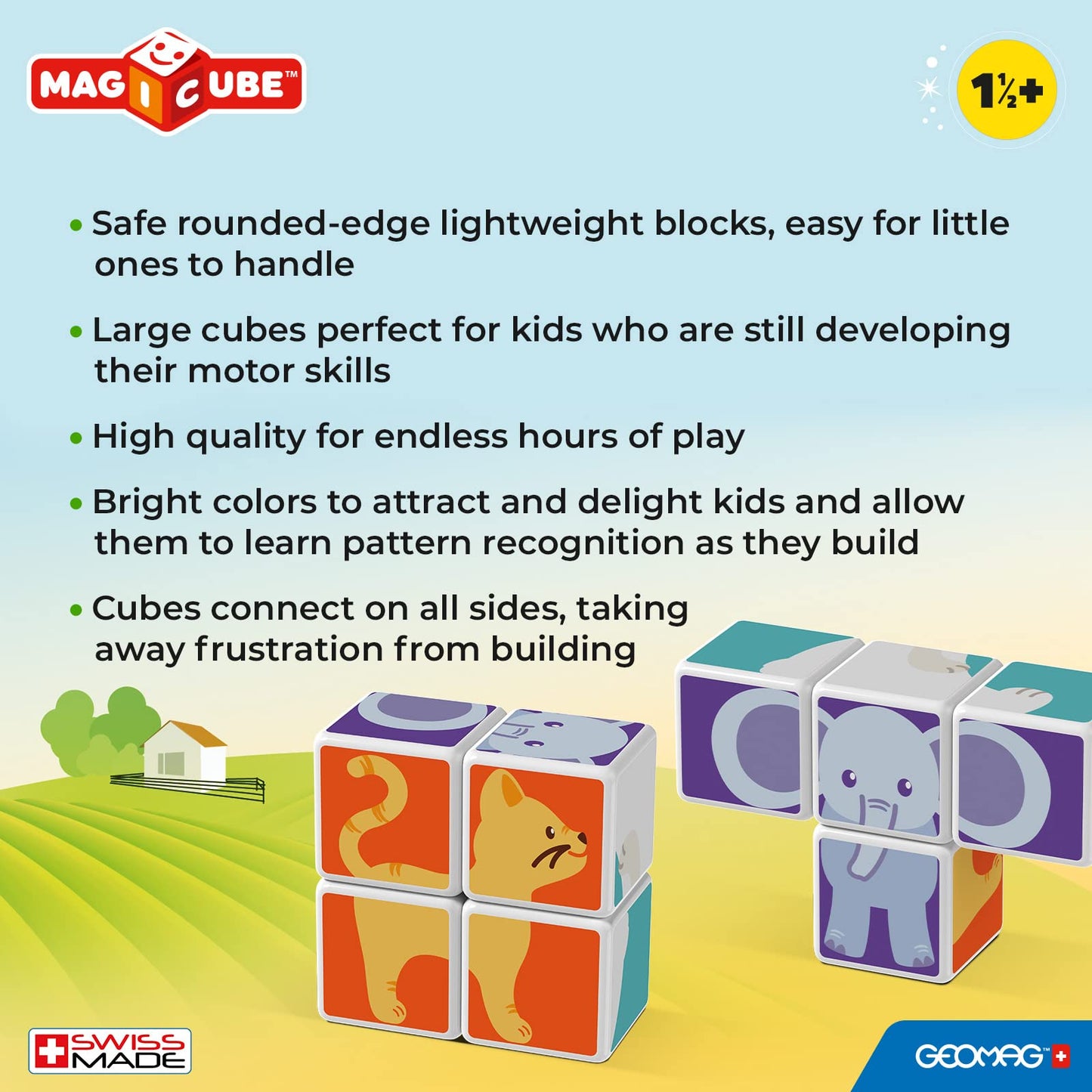 💥瑞士製造 Geomag Magicube 磁石方塊 (動物系列)💥