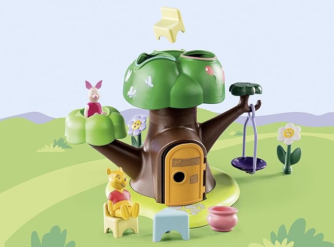💥美國直送- Playmobil 123 Disney Winnie's & Piglet's Tree House 樹屋形狀盒💥