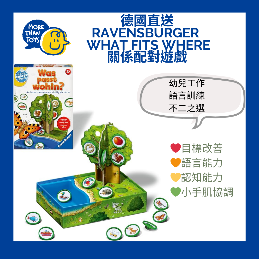 💥德國直送-Ravensburger What Fits Where 關係配對遊戲💥