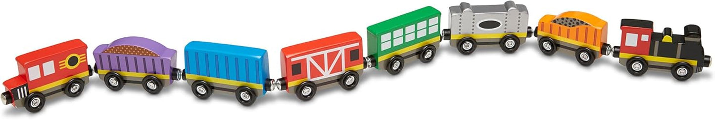 🚂美國直送- Melissa & Doug 木製磁性火車 - 8件套裝🚂