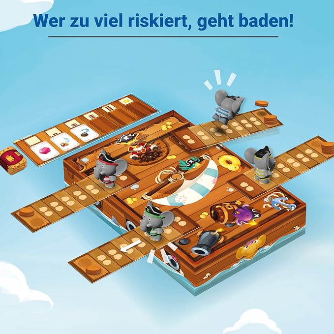 💥德國直送-Ravensburger Planken-Plumpser 大象海盜行木板遊戲💥