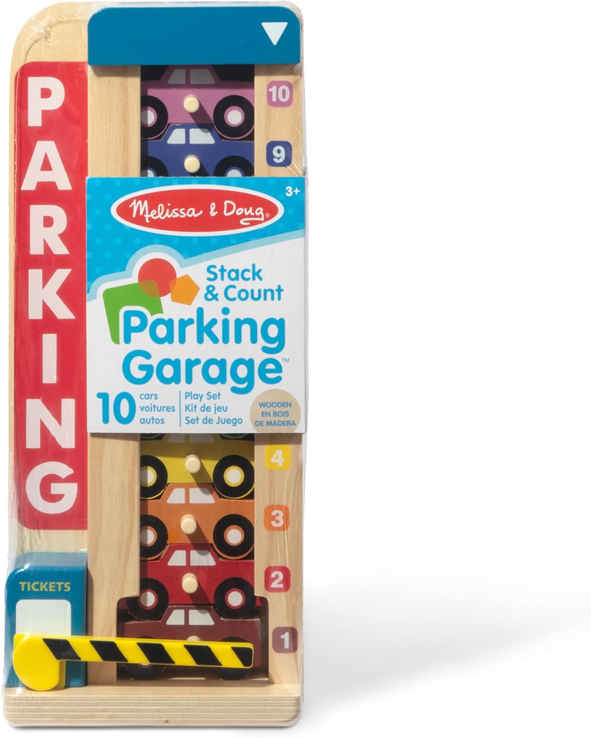💥美國直送 -  Melissa & Doug   Stack & Count Wooden Parking Garage   精美木製車房💥