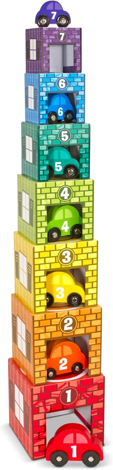 💥美國直送 -  Melissa & Doug  Nesting and Sorting Garages and Cars  汽車分類遊戲💥