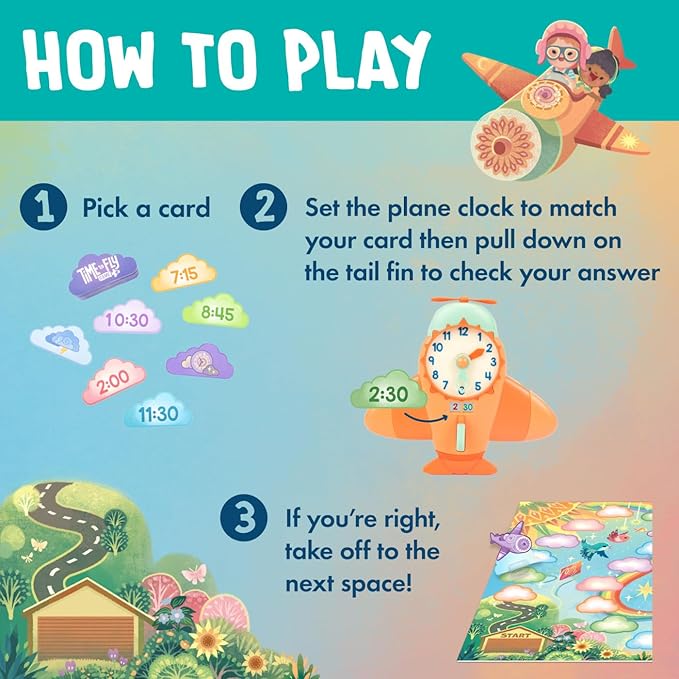 💥美國直送- Educational Insights Time to Fly Game 認識時間遊戲💥