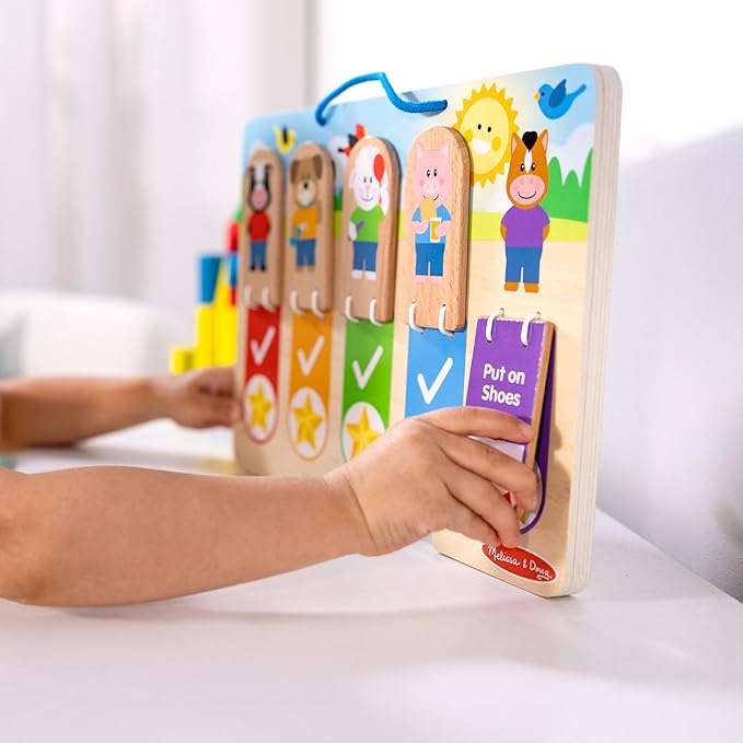 💥美國直送- Melissa & Doug Wooden My Daily routines 生活好習慣提示表💥