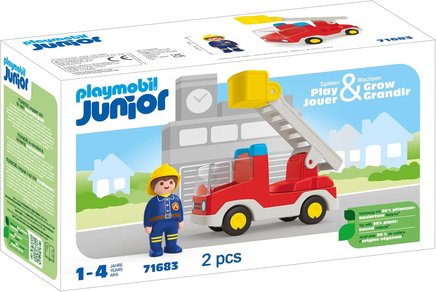 🚒意大利直送 - PLAYMOBIL Junior Fire Truck 消防車連雲梯套裝🚒
