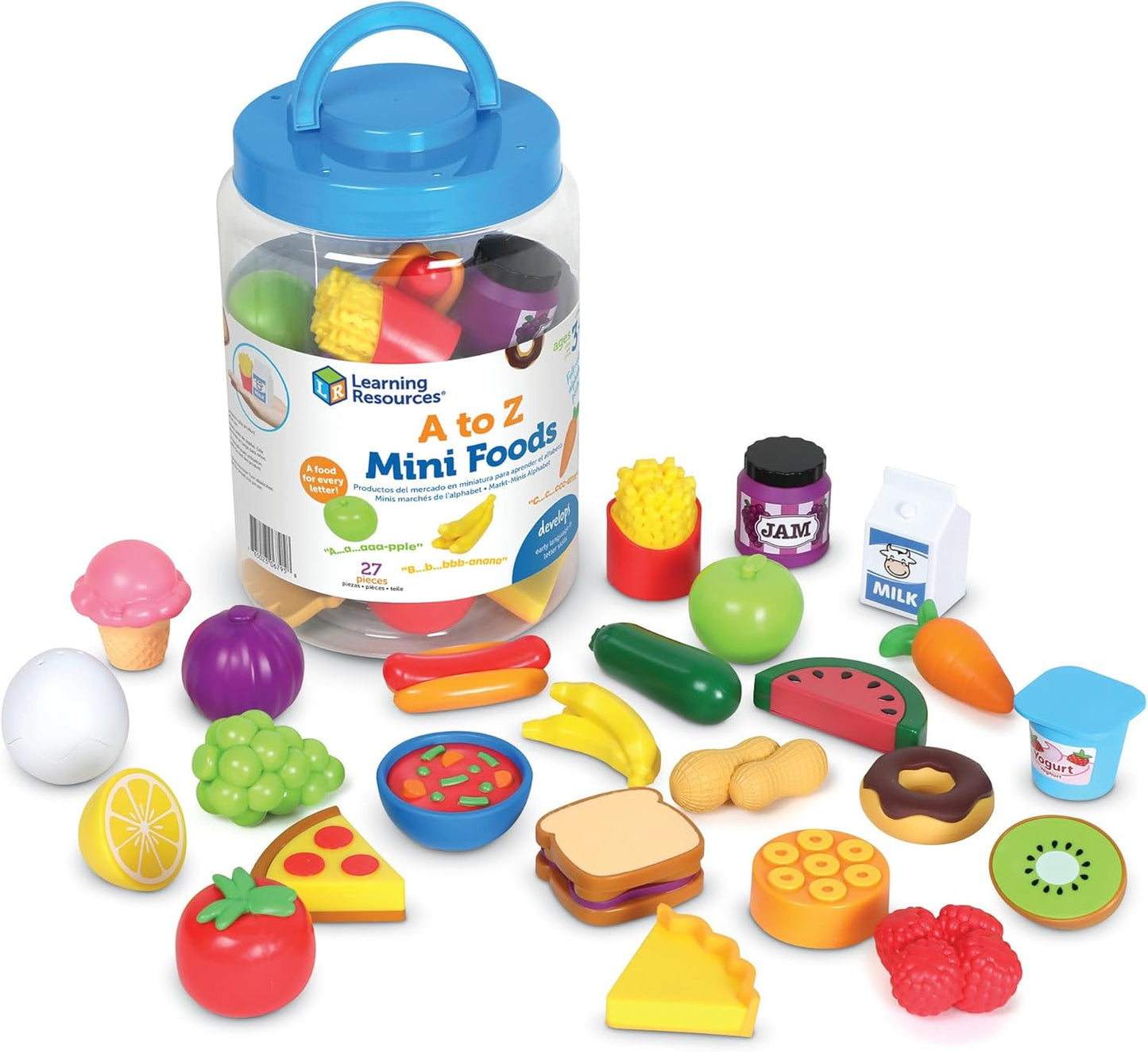 🍎美國直送- Learning Resources A to Z Mini Foods 迷你食物字母套裝🥦