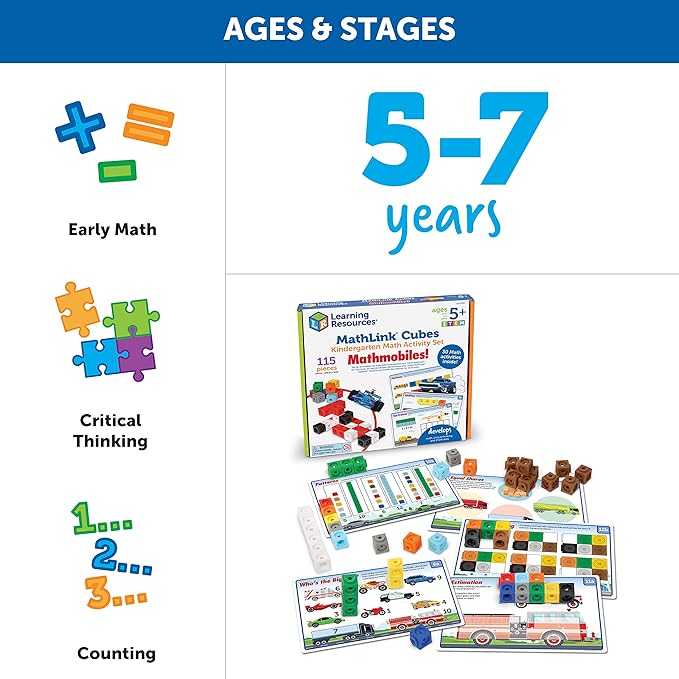 <清貨- 美國直送> Learning Resources MathLink 汽車系列幼兒加減概念識數粒