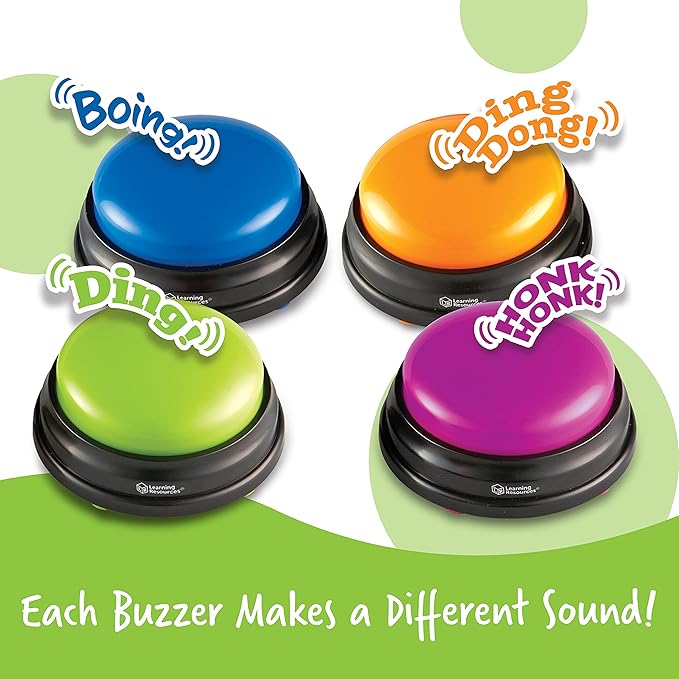💥美國直送- Learning Resources Answer Buzzers Set of 4 一套四件按鈕(不同聲效)💥