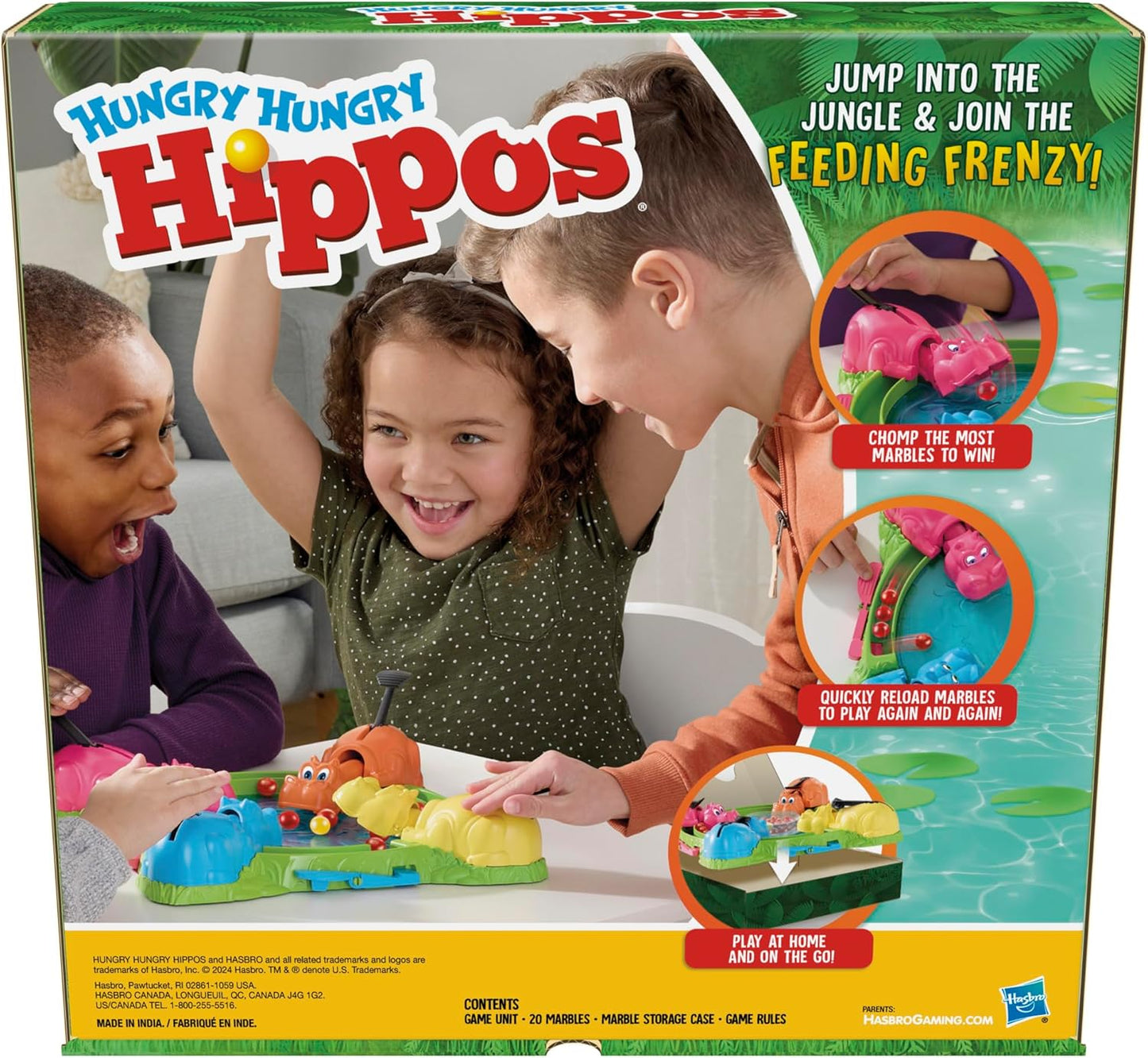 🦛美國直送-Hasbro Hungry Hippos 貪吃河馬經典遊戲🦛