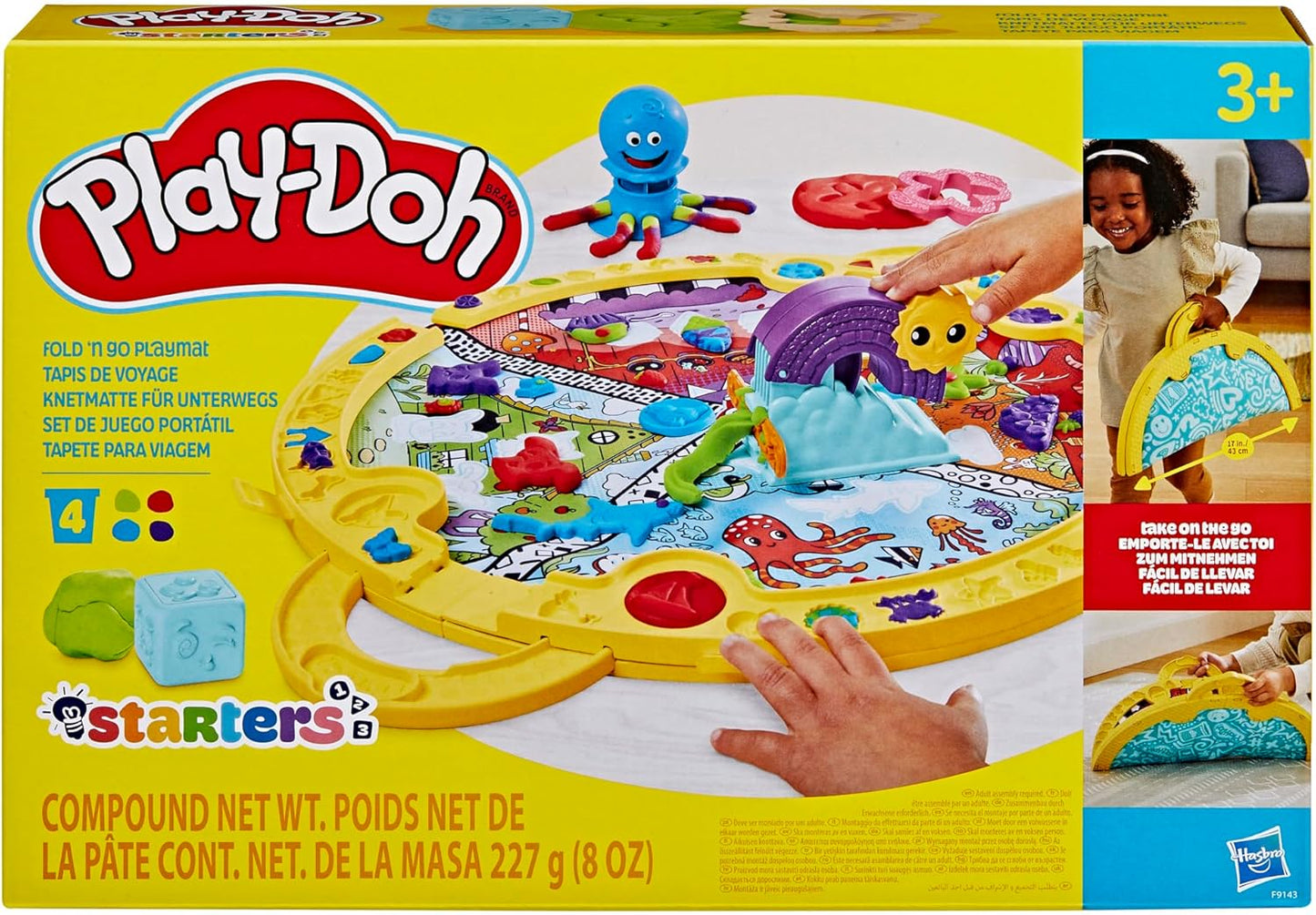 💥美國直送 - Play-Doh Fold & Go Playmat Starter Set 可摺疊遊戲墊泥膠套裝💥
