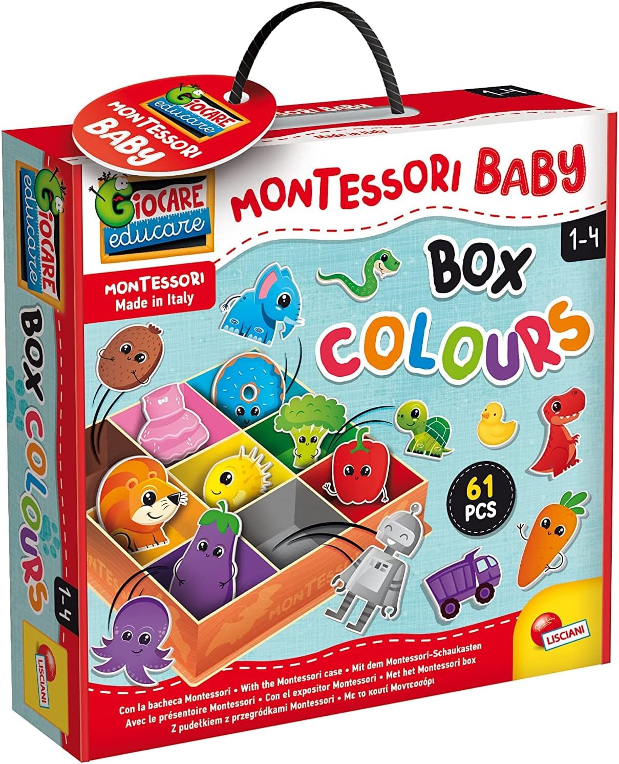 🎨意大利直送 - 1歲教材- Lisciani Giochi Montessori Baby Box Colours 蒙特梭利顏色探索教材🎨