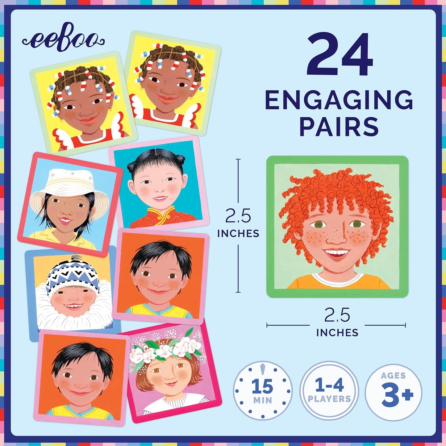 👧👦 美國直送-eeBoo I Never Forget a Face 記憶配對遊戲 👧👦