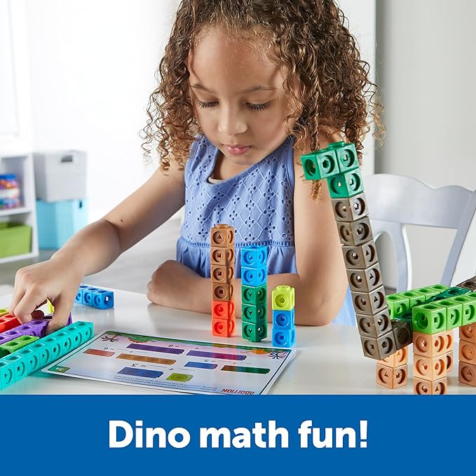 < 清貨- 美國直送>  Learning Resources MathLink Dino 恐龍系列幼兒加減概念識數粒