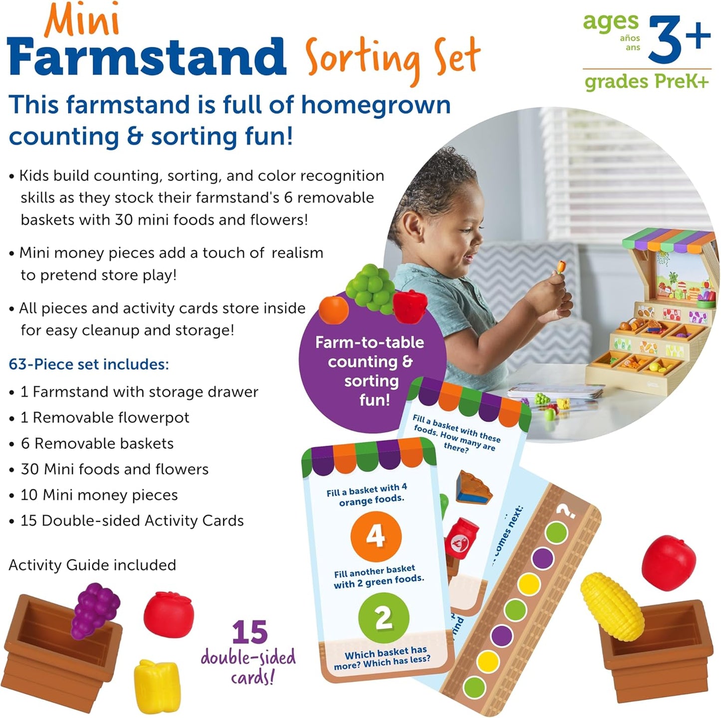💥美國直送 - Learning Resources Mini Farmstand Sorting Set 分類教材💥