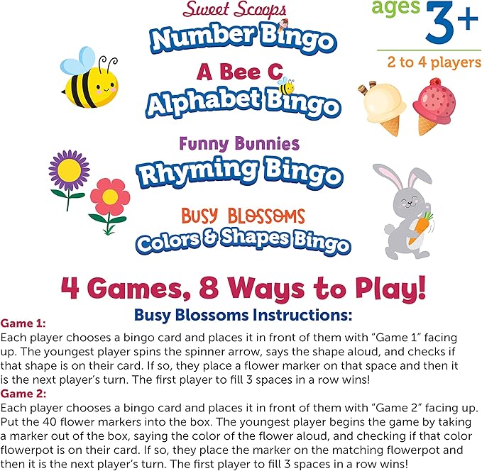 💥美國直送 Learning Resources Preschool bingo bundle 全方位學前概念教材(一套4盒)💥