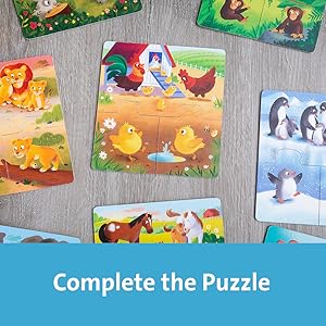 💥美國直送- Ravensburger Hop, Waddle, Stomp! 幼兒動物拼圖遊戲💥