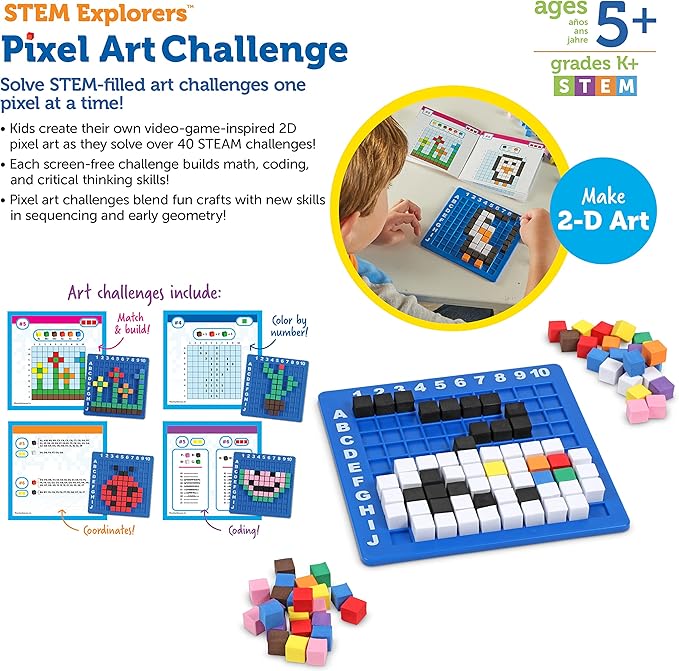 💥美國直送- Learning Resources STEM Explorers Pixel Art 拼砌小方塊💥
