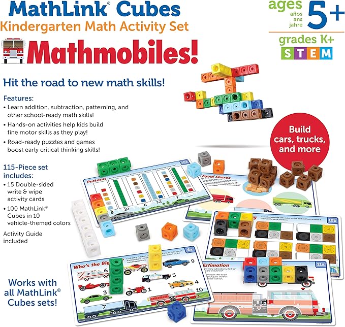 <清貨- 美國直送> Learning Resources MathLink 汽車系列幼兒加減概念識數粒