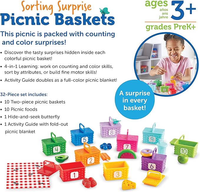 <美國直送> Learning Resources 野餐籃遊戲 Picnic Basket Sorting