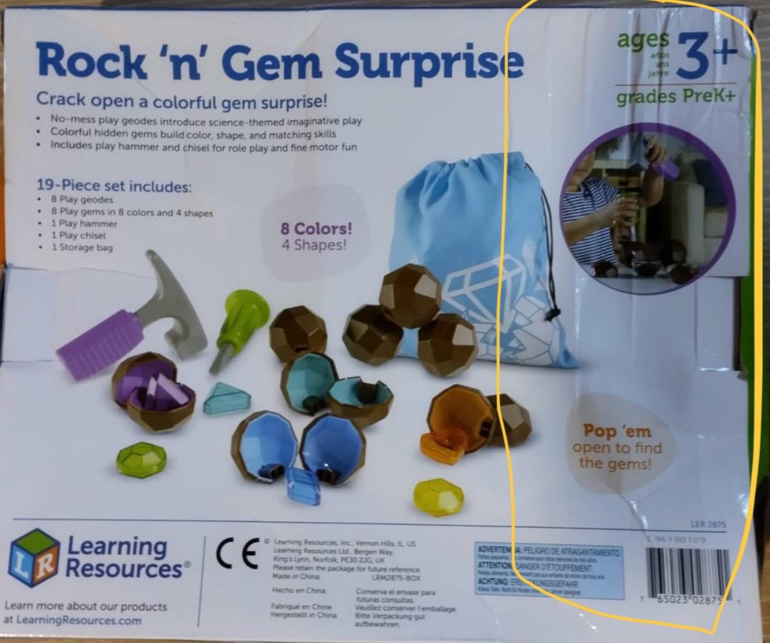 只得一件😱 包裝破損🤓自用之選 - Learning Resources Rock 'n Gem Surprise 開礦石遊戲