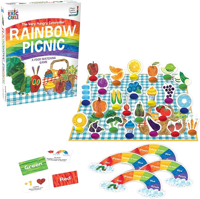 美國直送 - Briarpatch The Very Hungry Caterpillar Rainbow Picnic Game 好餓的毛毛蟲遊戲