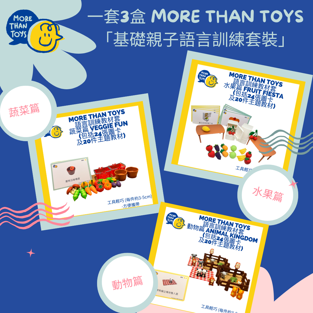 <🔥 專業好評 年度熱賣🔥>一套3盒 MORE THAN TOYS 「基礎親子語言訓練套裝」--送品牌訓練用隔版
