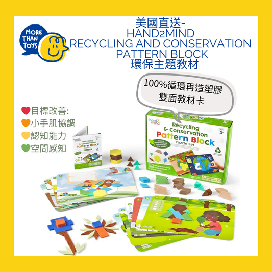 💥美國直送- Hand2mind Recycling and Conservation Pattern Block 環保主題教材💥