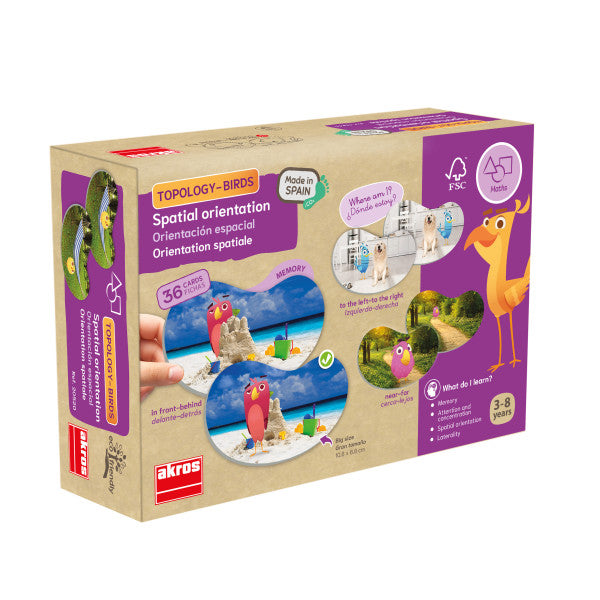 💥西班牙直送- Akros Topology Bird Spatial Orientation 方位描述配對卡💥