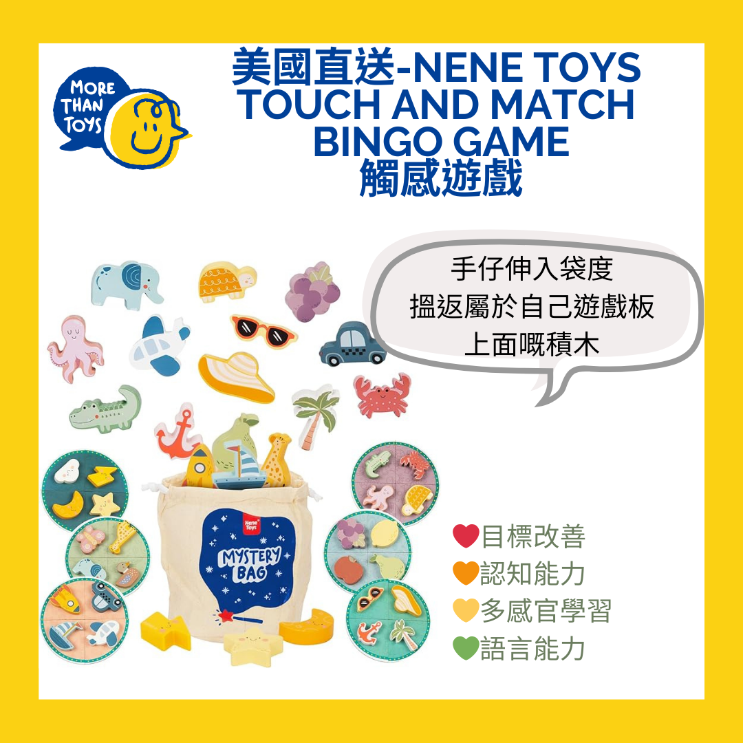 💥美國直送- Nene Toys Touch and Match Bingo Game 觸感遊戲💥