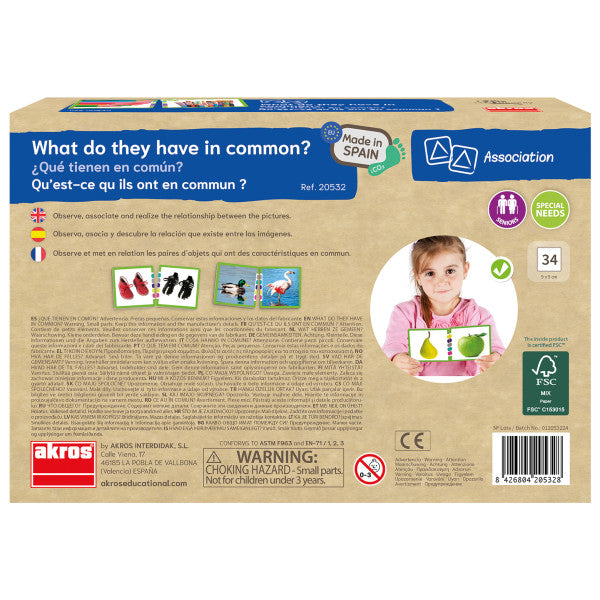 💥西班牙直送- Akros What do they have in common 比較異同圖卡💥