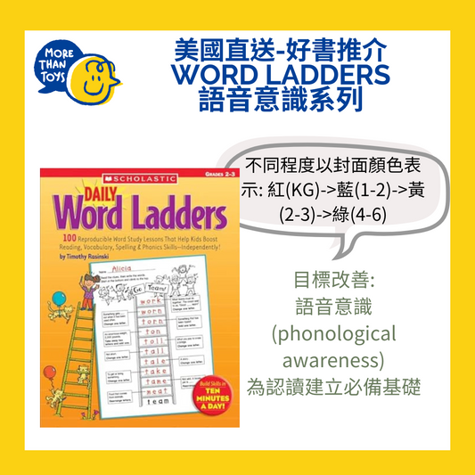 💥美國直送- Word ladders 語音意識練習(黃色: Year 2-3)💥