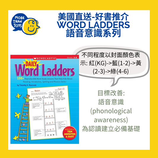 💥美國直送- Word ladders 語音意識練習(藍色: Year 1-2)💥